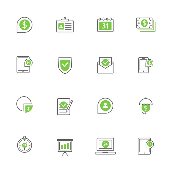 ビジネスと財務のアイコン — ストックベクタ