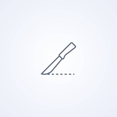 Neşter, beyaz arkaplandaki en iyi vektör gri çizgi simgesi, EPS 10