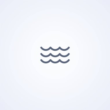 Dalga, beyaz arkaplandaki en iyi vektör gri çizgi simgesi, EPS 10