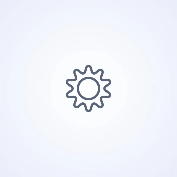 Sunny Vector Best Gray Line Icon White Background Eps — 스톡 벡터
