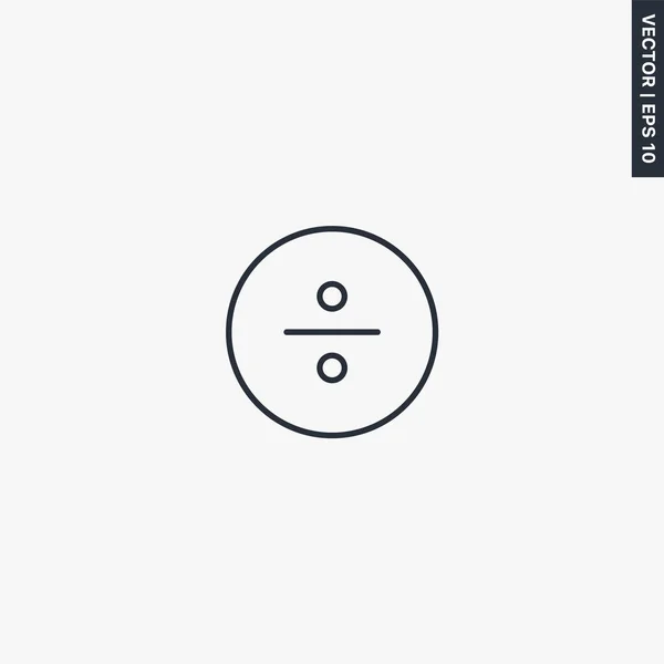 Wiskundige Indeling Lineair Stijlteken Voor Mobiel Concept Webdesign Symbool Logo — Stockvector