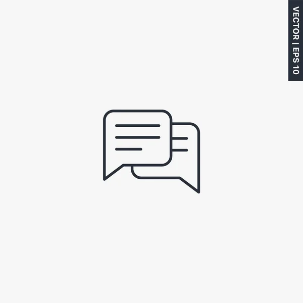 Chat Kommentare Lineares Styleschild Für Mobiles Konzept Und Webdesign Symbol — Stockvektor