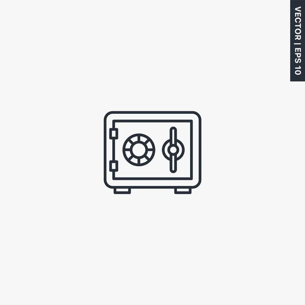 Veilig Lineair Stijlteken Voor Mobiel Concept Webdesign Symbool Logo Illustratie — Stockvector