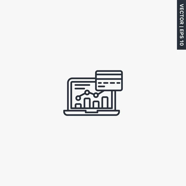 Financial Trade Linear Style Sign Mobile Concept Web Design Symbol — Stock Vector