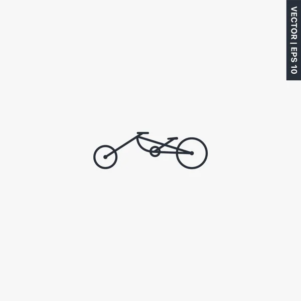 Bicicleta Personalizada Signo Estilo Lineal Para Concepto Móvil Diseño Web — Vector de stock