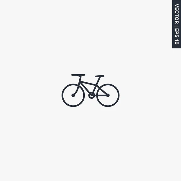 Bike Segno Stile Lineare Concetto Mobile Web Design Simbolo Illustrazione — Vettoriale Stock