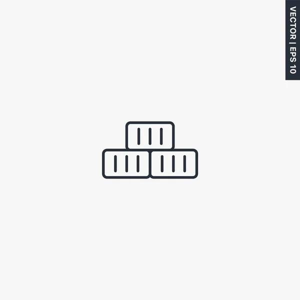 Brickwork Sinal Estilo Linear Para Conceito Móvel Web Design Símbolo — Vetor de Stock