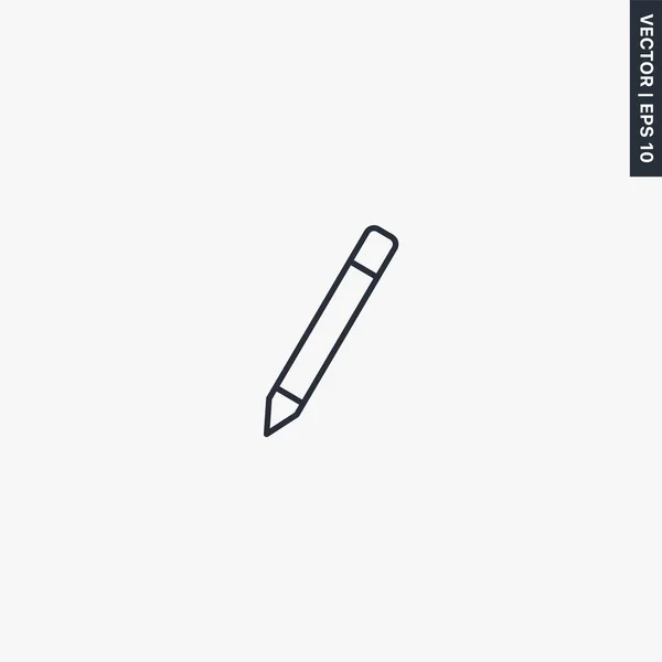Ceruza Toll Lineáris Stílus Jel Mobil Koncepció Web Design Szimbólum — Stock Vector