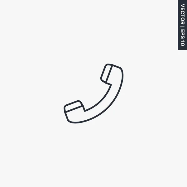 Telephone Phone Linear Style Sign Mobile Concept Web Design Symbol — Stock Vector