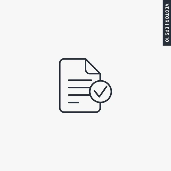 Fichier Document Panneau Style Linéaire Pour Concept Mobile Web Design — Image vectorielle