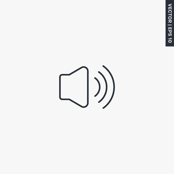 Sound Volume Linear Style Sign Mobile Concept Web Design Symbol — Stock Vector