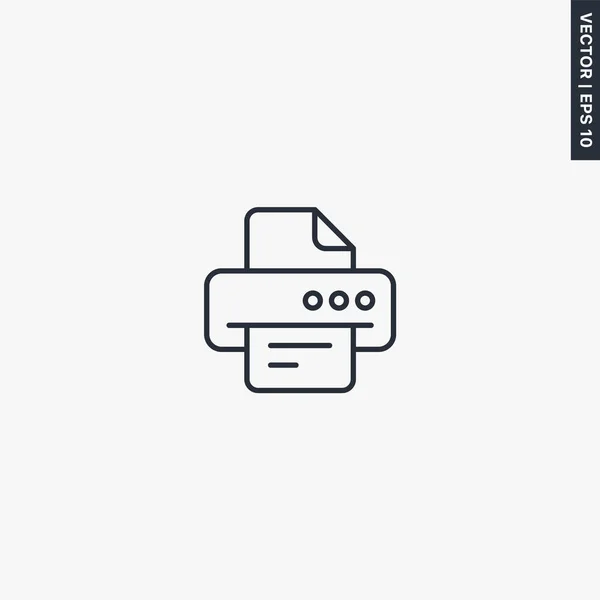 Printer Lineair Stijlteken Voor Mobiel Concept Webdesign Symbool Logo Illustratie — Stockvector