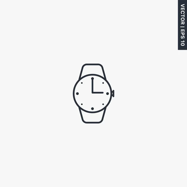 Relógio Pulso Sinal Estilo Linear Para Conceito Móvel Web Design —  Vetores de Stock