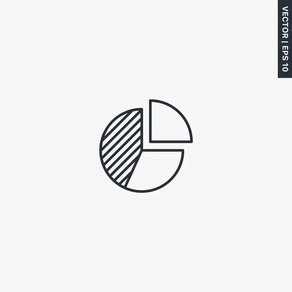 Diagram Linjär Skylt För Mobilt Koncept Och Webbdesign Symbol Logotyp — Stock vektor