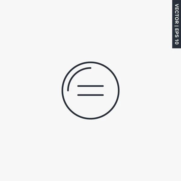 Equality Linear Style Sign 모바일 개념과 디자인을 것이다 그래픽 — 스톡 벡터