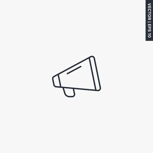 Loudspeaker Linear Style Sign Mobile Concept Web Design Symbol Logo — Stock Vector