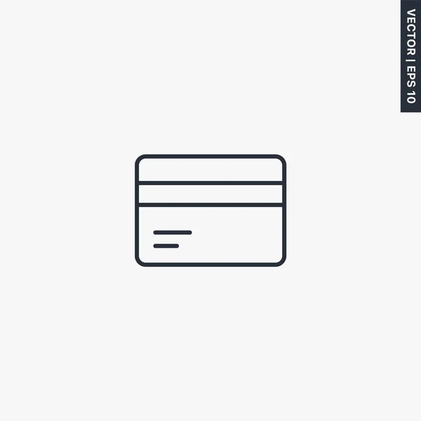 Creditcard Lineair Stijlteken Voor Mobiel Concept Webdesign Symbool Logo Illustratie Stockillustratie