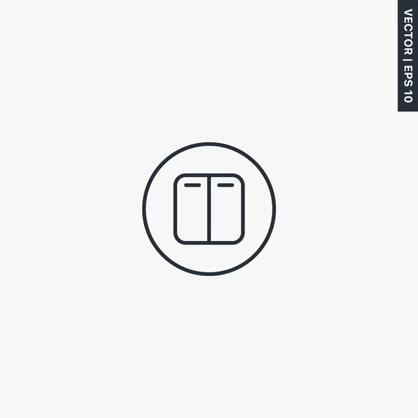Elektrische Schakelaar Lineair Stijlteken Voor Mobiel Concept Webdesign Symbool Logo — Stockvector
