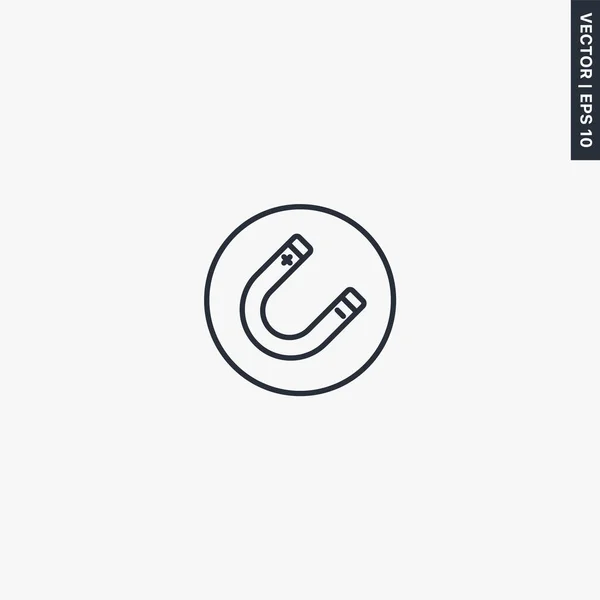 Magnetisch Magnetisch Lineair Stijlteken Voor Mobiel Concept Webdesign Symbool Logo — Stockvector