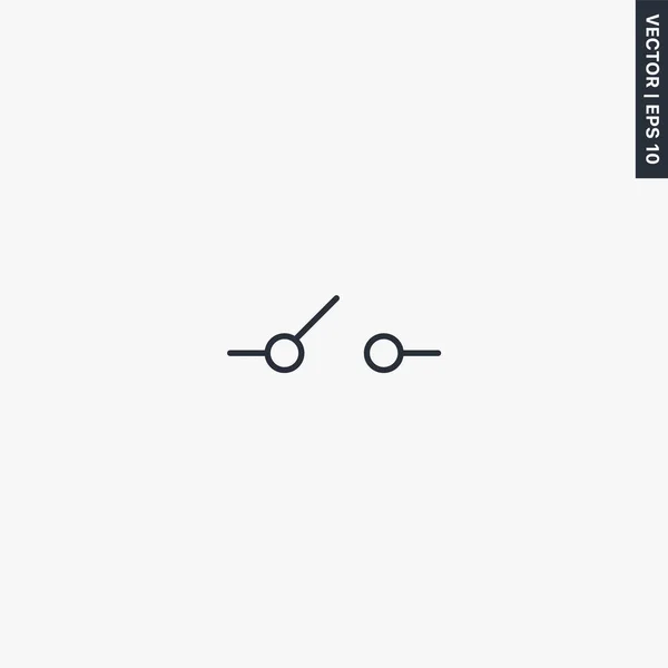 Contactsluiting Lineair Stijlteken Voor Mobiel Concept Webdesign Symbool Logo Illustratie — Stockvector