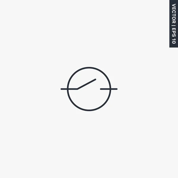 Rietschakelaar Lineair Stijlteken Voor Mobiel Concept Webdesign Symbool Logo Illustratie — Stockvector