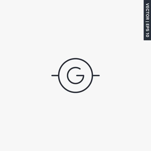 Generator Linear Style Sign Mobile Concept Web Design Symbol Logo — Stock Vector
