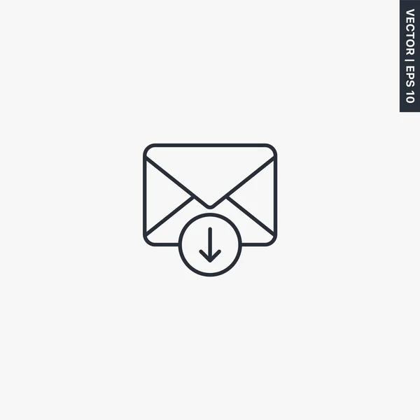 Mail Déroulant Panneau Style Linéaire Pour Concept Mobile Conception Web — Image vectorielle