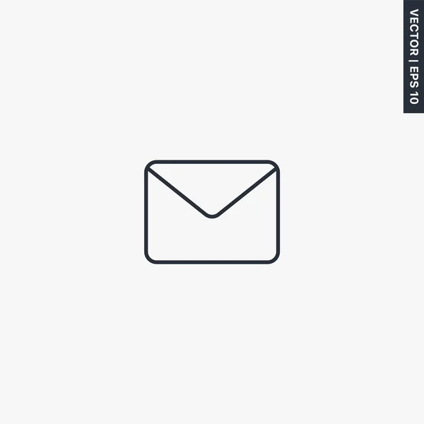 Envelope Message Linear Style Sign Mobile Conception Web Design 그래픽 — 스톡 벡터