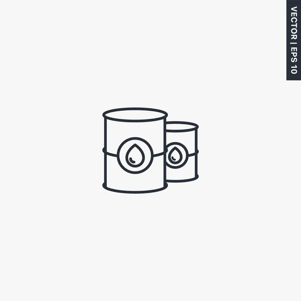 Öltanks Lineares Zeichen Für Mobiles Konzept Und Webdesign Symbol Logoabbildung — Stockvektor