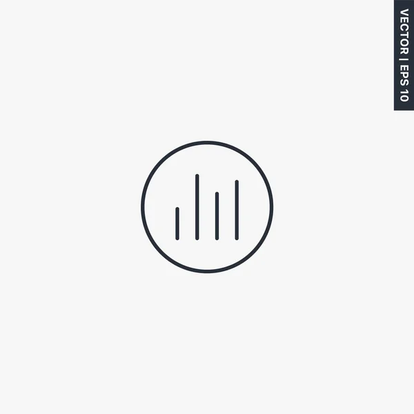 Equalizer Linear Style Sign Mobile Concept Web Design Symbol Logo — Stock Vector