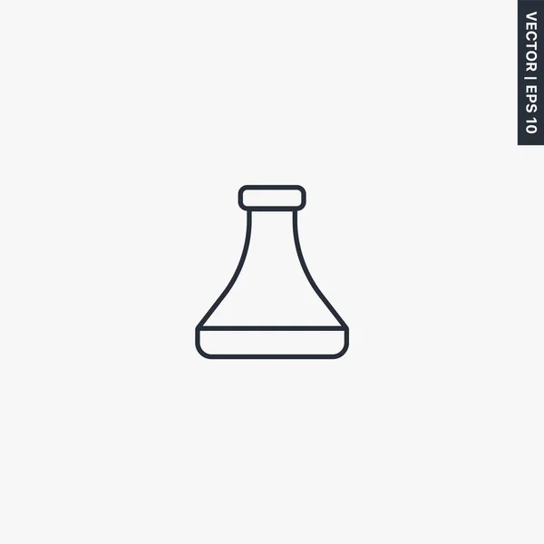 Хімія Медична Лампочка Знак Лінійного Стилю Мобільних Концепцій Веб Дизайну — стоковий вектор