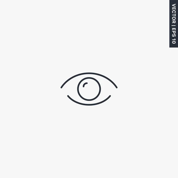 Eye See Linear Style Sign Mobile Concept Web Design Symbol — Stock Vector