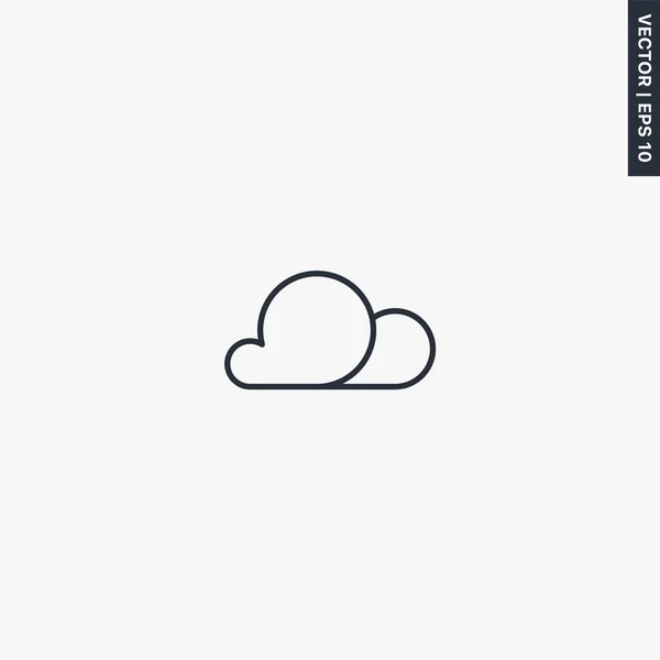 Cloud Sky Linear Style Sign Mobile Concept Web Design Symbol — Stock Vector