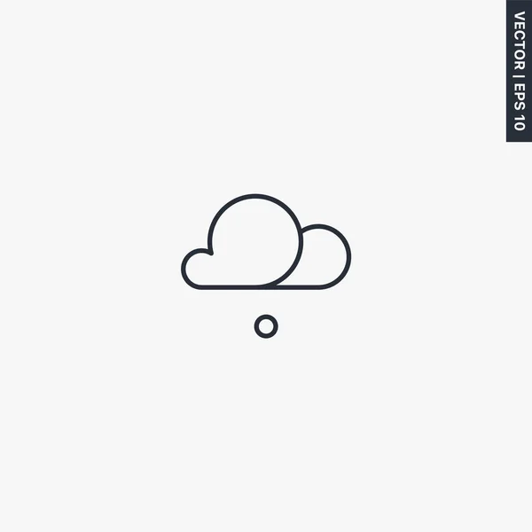 Meteo Grandine Segno Stile Lineare Concetto Mobile Web Design Simbolo — Vettoriale Stock