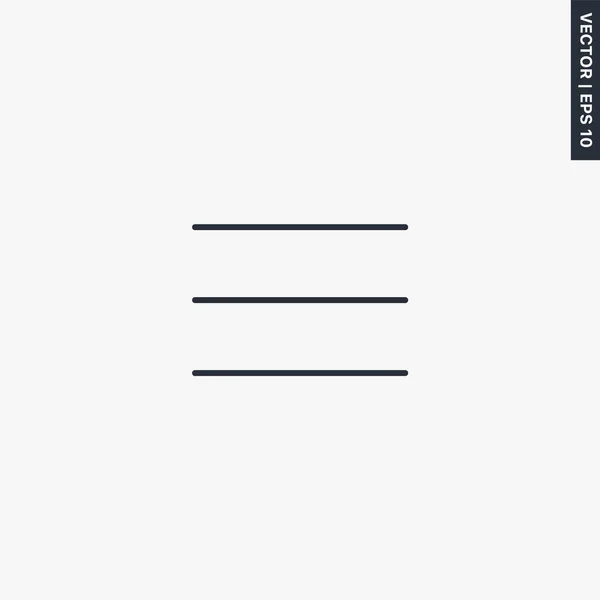 Menu Segno Stile Lineare Concetto Mobile Web Design Simbolo Illustrazione — Vettoriale Stock