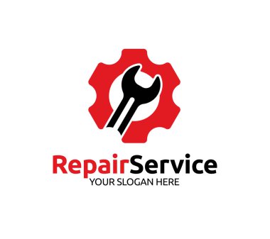 Onarım servisi minimalist ve modern logosu