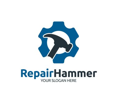 Repair Hammer minimalist and modern logo clipart