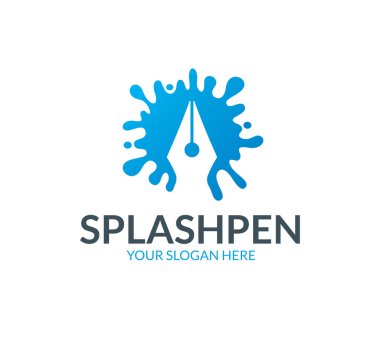 Sıçrama kalem minimalist ve modern logosu