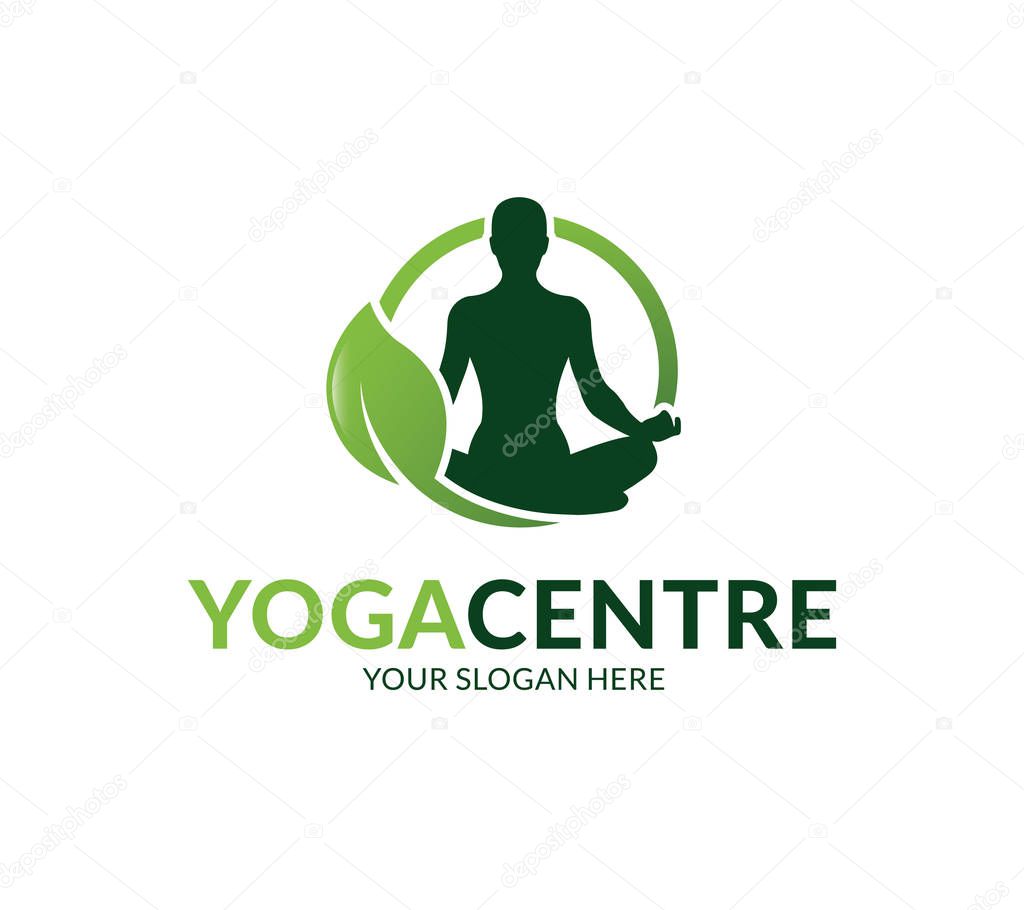 Yoga Centre minimalist and modern logo