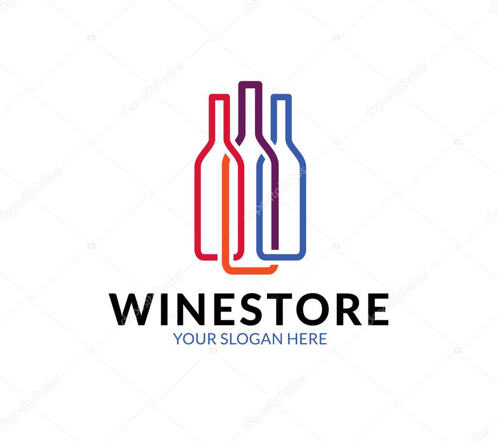Wine Store minimalist and modern logo