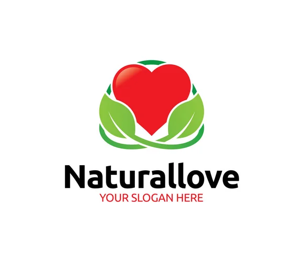 Szablon Logo Naturalną Miłością — Wektor stockowy