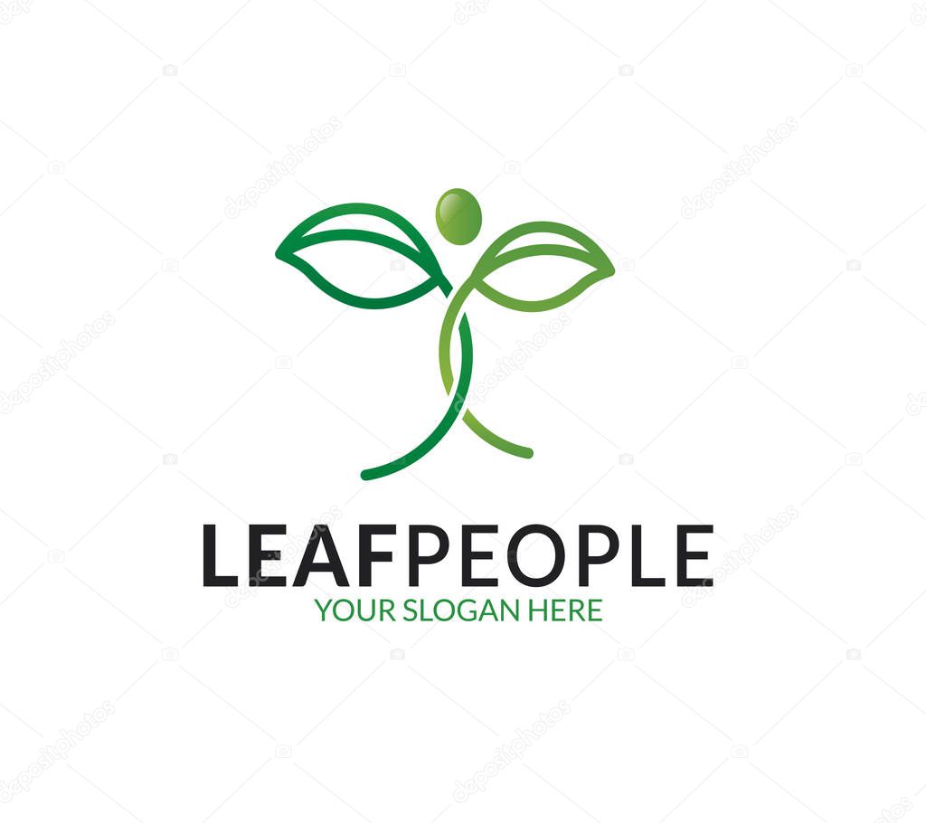 Leaf People Logo Template