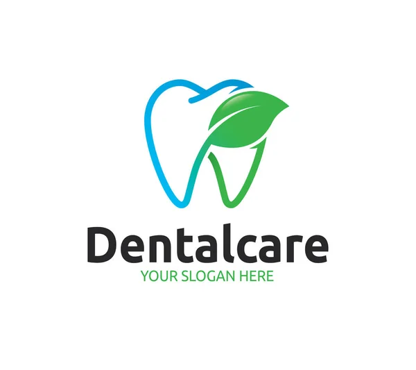 Plantilla Logotipo Cuidado Dental — Vector de stock