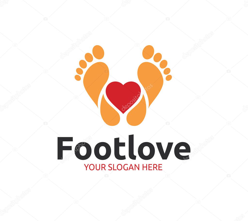 Foot Love Logo Template