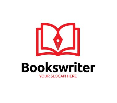 Kitap yazar Logo şablonu