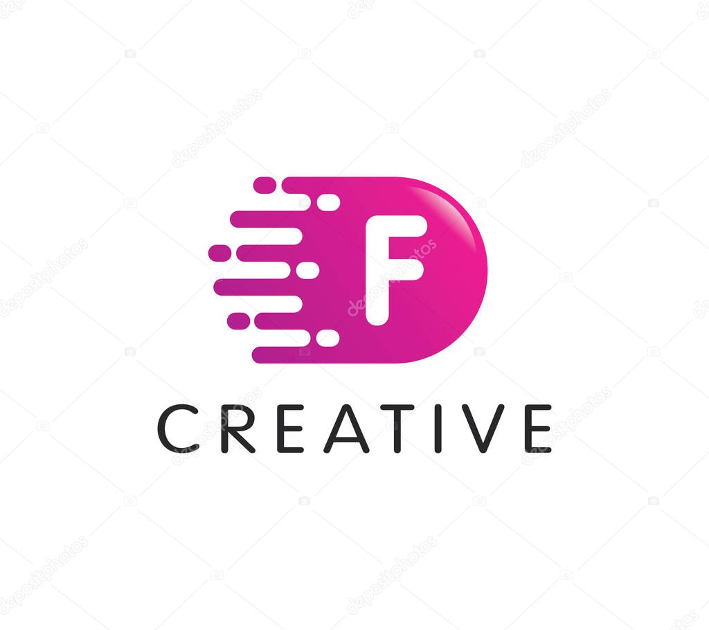F Letter Bubble Logo