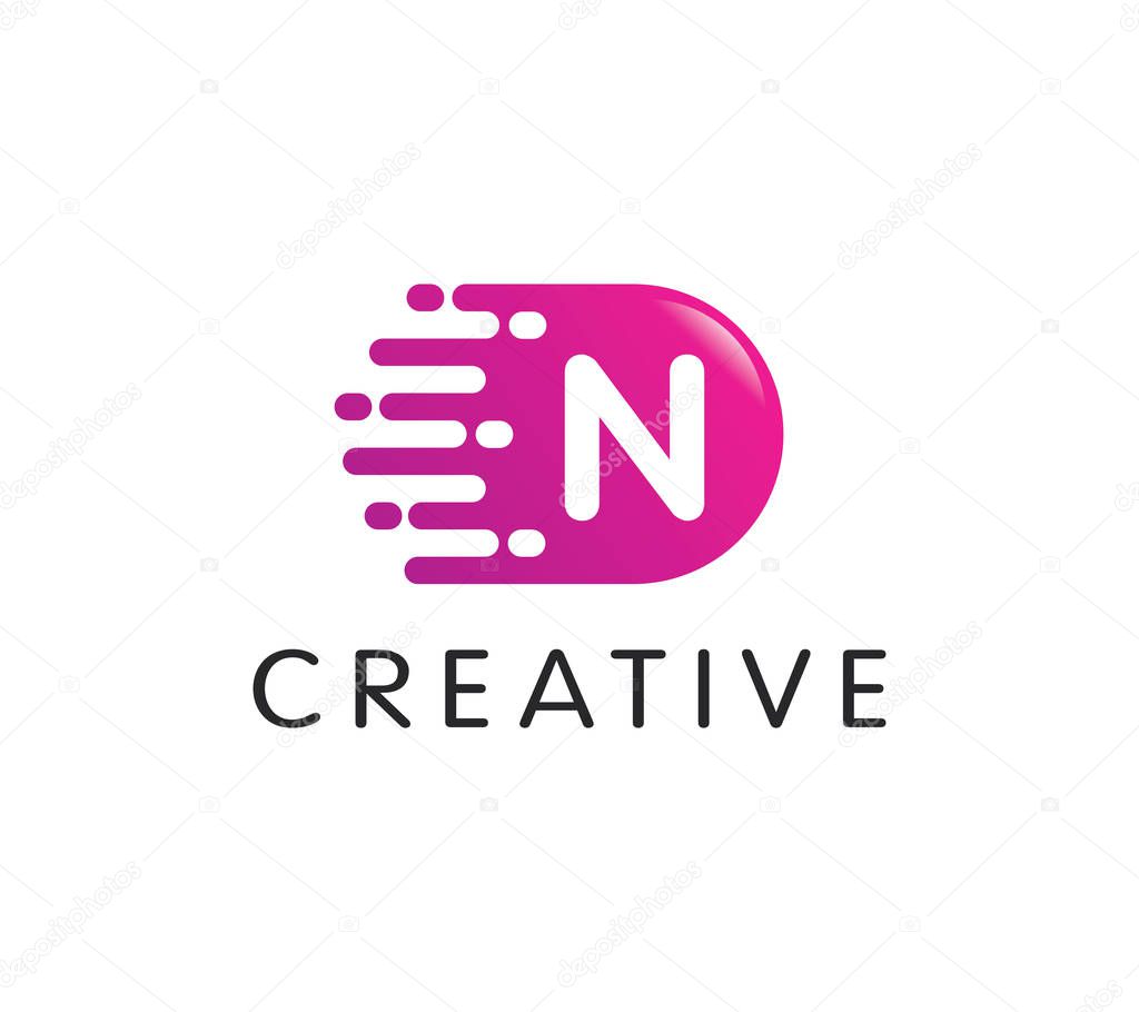N Letter Bubble Logo