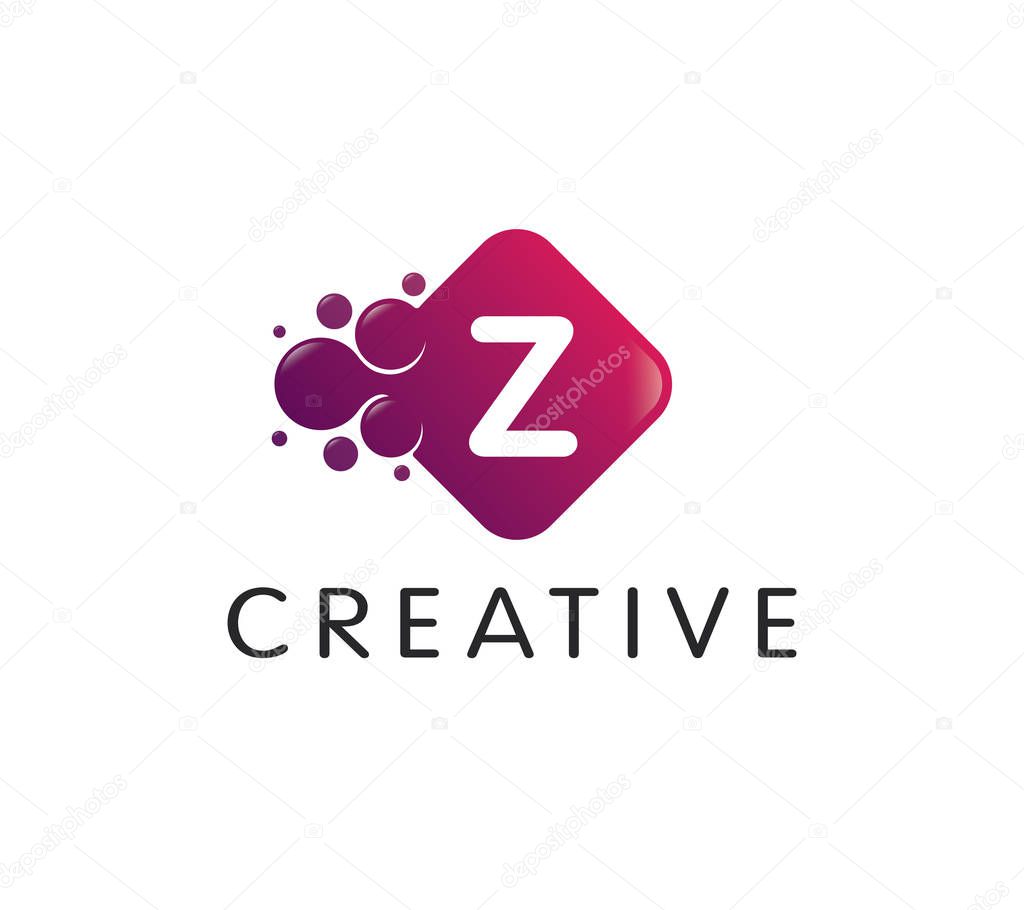 Dots Letter Z Logo  Template