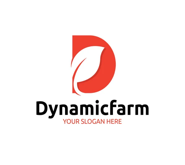 Dynamic Farm Logo Template — Stock Vector