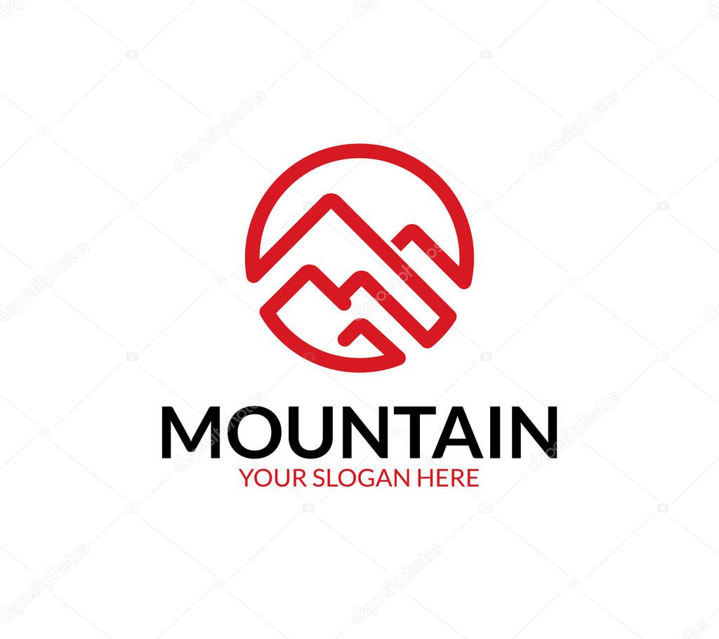 Mountain Climbing Logo Template